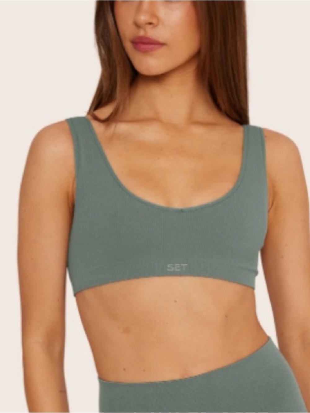 SET ACTIVE Sculptflex sports bra wave color size Medium EUC